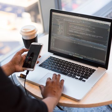 Computer code on a screen